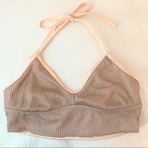 3 for $25 Aerie Glitter Pink Halter Bralette